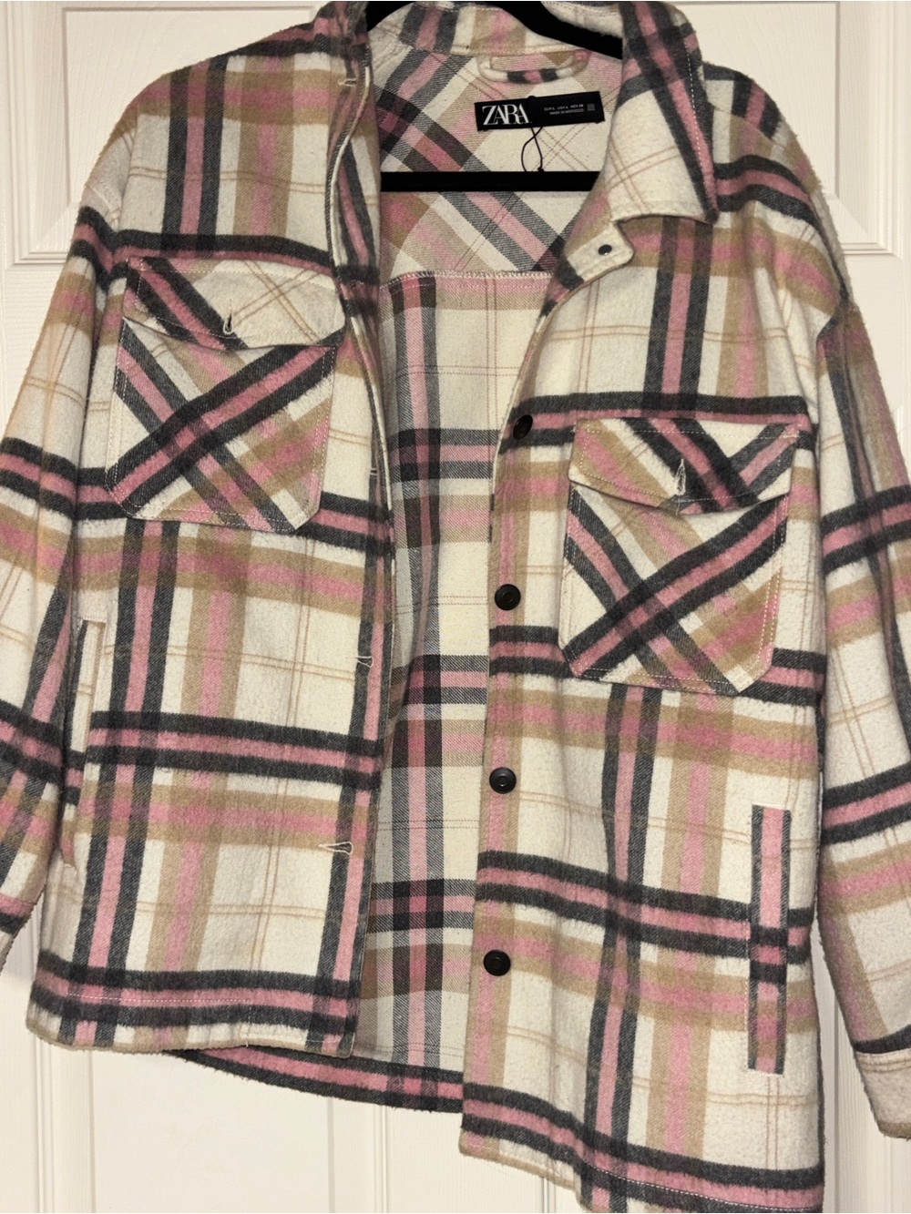 Zara Jacket with Pink, Tan, Cream and dark grey